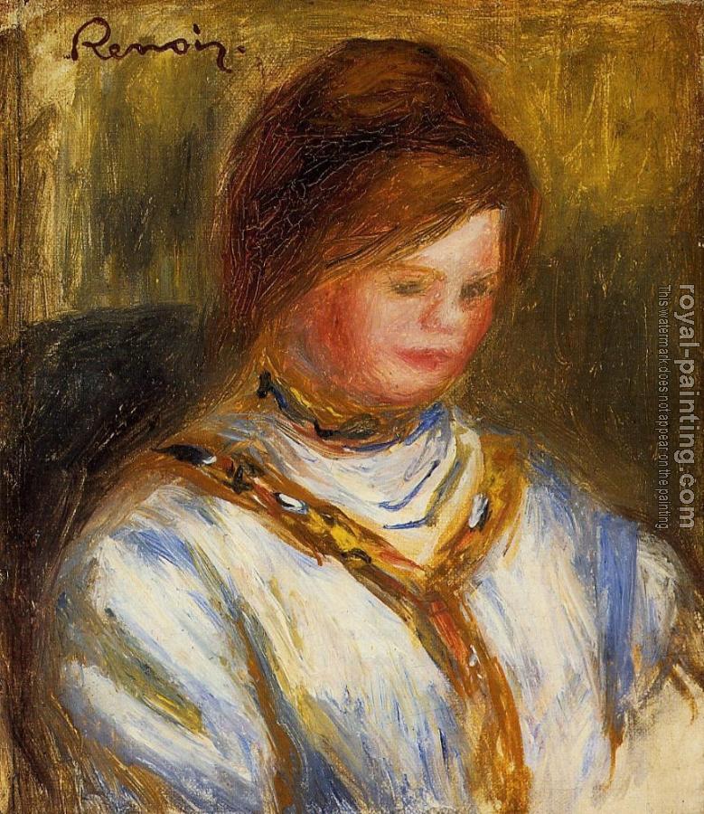 Pierre Auguste Renoir : Woman in a Blue Blouse